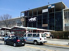 Main clubhouse entrance to Aqueduct Racetrack Aqueduct Racetrack Clubhouse.jpg