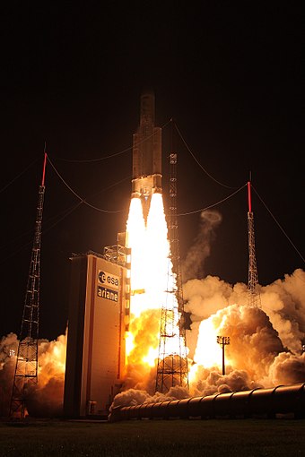 The launch of ATV-4 on an Ariane 5ES rocket on 5 June 2013