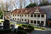 Augsburg, Unteres Brunnenmeisterhaus. This is a photograph of an architectural monument. It is on the list of cultural monuments of Bayern, no. D-7-61-000-58.