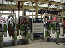 The automatic ticket barriers in 2007 Ayr station ticket barriers.jpg