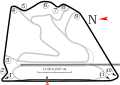 Outer Circuit (3.664km) Versão curta que utiliza as alternativas exteriores da pista. Foi utilizado na Fórmula 1 em 2020 como GP de Sahkir, segunda corrida para diferenciar o GP do Barém - Grau 1