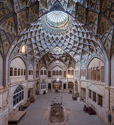 Bakhshi Carvansarai in bazaar of Kashan, Iran