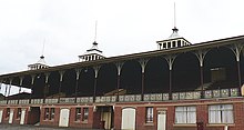 The grandstand at City Oval Sturt Street, Lake Wendouree was built in 1887 Ballarat city oval.jpg