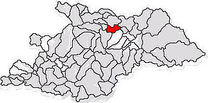 Localização da comuna de Bârsana no distrito de Maramureș
