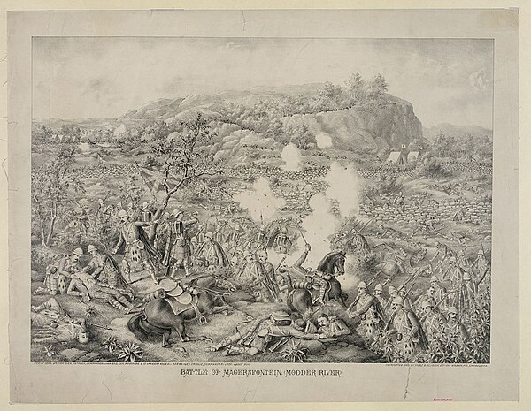 The Battle of Magersfontein, at which Methuen suffered a serious defeat, during the Second Boer War