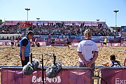 Deutsch: Beachhandball bei den Olympischen Jugendspielen 2018; Tag 7, 13. Oktober 2018; Jungen, Halbfinale – Argentinien-Portugal 1:2 English: Beach handball at the 2018 Summer Youth Olympics at 13 October 2018 – Boys Semifinal – Argentina-Portugal 1:2