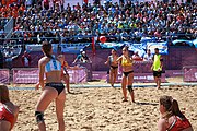 Deutsch: Beachhandball bei den Olympischen Jugendspielen 2018 in Buenos Aires; Tag 7, 13. Oktober 2018; Mädchen, Halbfinale – Ungarn-Argentinien 1:2 English: Beach handball at the 2018 Summer Youth Olympics in Buenos Aires at 13 October 2018 – Girls Semifinal – Hungary-Argentina 1:2 Español: Handball de playa en los Juegos Olimpicos de la Juventud Buenos Aires 2018 en 13 de octubre de 2018 – Semifinales Femeninas - Hungría-Argentina 1:2