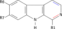 Podstawione beta-karboliny (wzór strukturalny)