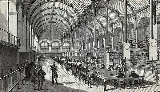 The reading room in 1859