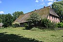 Courtyard with paving and barn