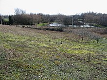 The site of Betteshanger Colliery in 2008, now part of a country park Black Lake from Fowlmead Country Park - geograph.org.uk - 669075.jpg