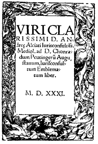 <i>Emblemata</i> 1531 German book of emblems