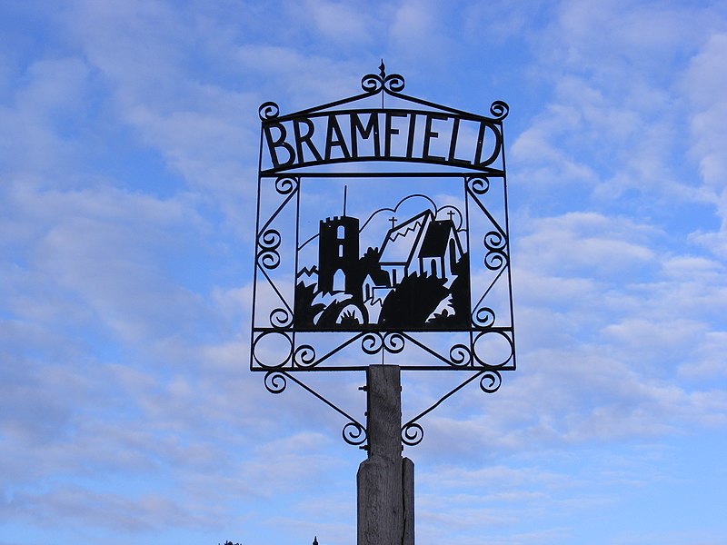 File:Bramfield Village Sign - geograph.org.uk - 1102152.jpg