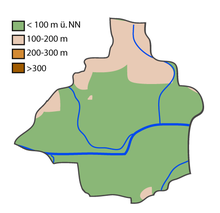 Topographie des Stadtgebietes