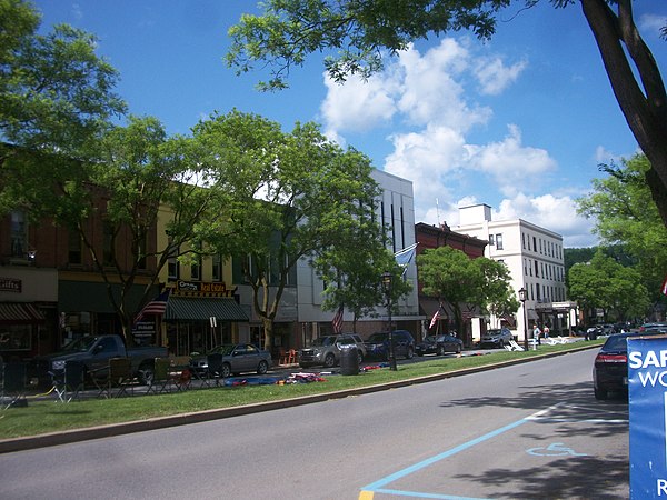 2013 view of business district in Wellsboro