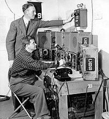 CBS Radio staff recording propaganda broadcasts from Europe in 1941 CBS-Listening-Post-May-1941.jpg