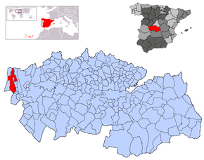 Poziția localității La Calzada de Oropesa
