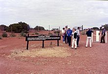 Closer view of signage and the survey post, circa 2007 Camerons corner 090687 - panoramio.jpg