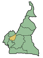 Locatie van de regio West (Kameroen).