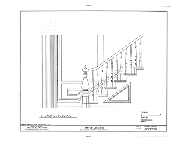 File:Captain Lee House, 503 East Jones Street, Raleigh, Wake County, NC HABS NC,92-RAL,9- (sheet 11 of 20).png