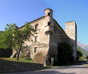 North-east and north-west facade of the Castello di Saint-Marcel