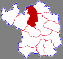The location of the Ansai District.
