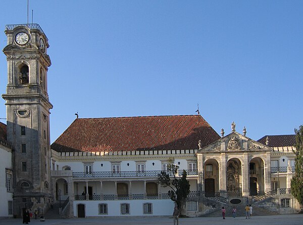 The tower of the University of Coimbra, the oldest Portuguese university