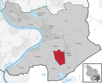 Afgrænsning af Wahn -distriktet i Porz