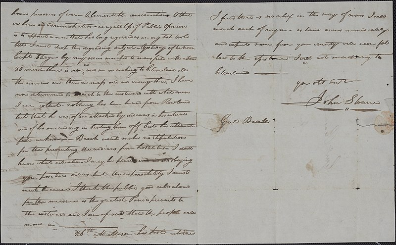 File:Colonel John Sloane letter to General Reasin Beall, August 25, 1812 - DPLA - faf76b7fe6516425c07f5018dea12d8d (page 2).jpg