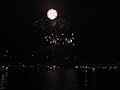 The 2011 firework display marking the end of Cowes Week 2011. The photographs were taken from the eastern-most point of Princes Green.