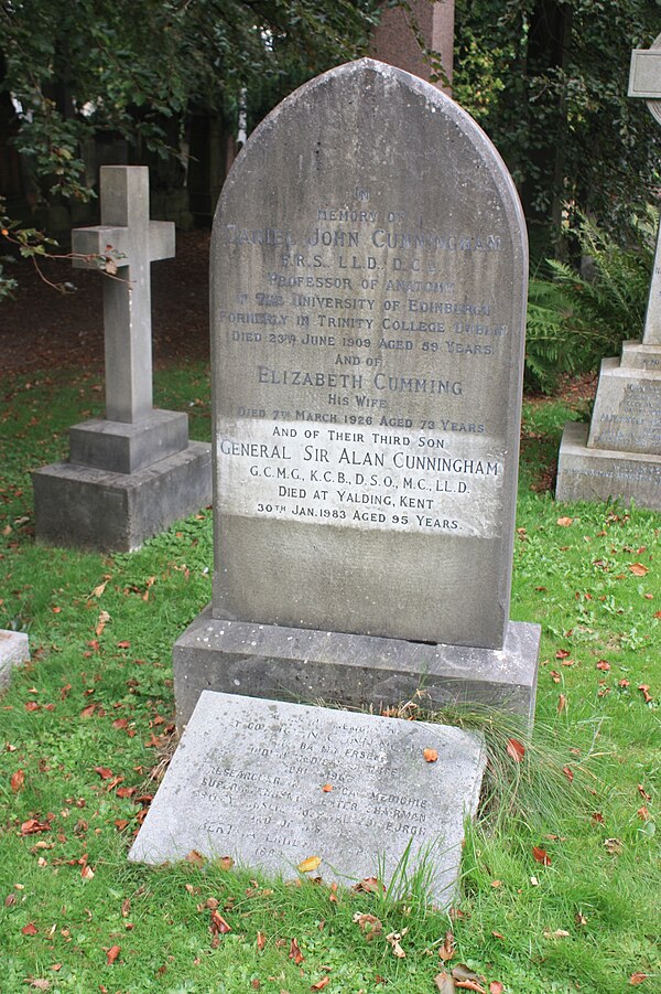 General Sir Alan Cunningham's grave, Dean Cemetery.