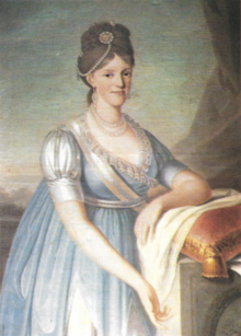 Portrait of Princess Carlota Joaquina, around of the time of the transfer of the court to Brazil D. Carlota Joaquina (Academia das Ciencias de Lisboa).png