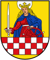 Wappen von Altena mit dem Attribut der hl. Katharina
