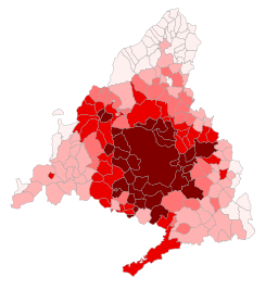 Densidad de población de la Comunidad de Madrid (2017). Svg