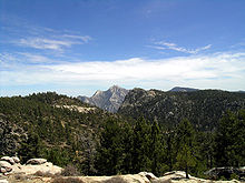 Sierra de San Pedro Martir, with Picacho del Diablo in the center Devils-Peak Sierra-SanPedroMartir BajaCalifornia Mexico.jpg
