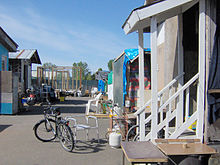 Side Street in Dignity Village, Portland, Oregon Dignity Village Row.jpg