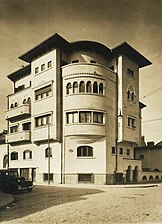 Doctor Florescu Building, Strada Popa Nan 32 at the intersection with Strada Mecet, Bucharest, Romania, 1943.jpg