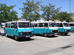 Van converted minibuses as light transit buses