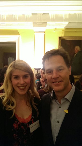 File:Dr Eleanor Longden with British deputy prime minister Nick Clegg at the 2015 Mental Health Hero Awards.jpg