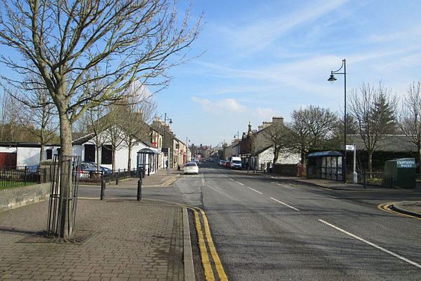 Main Street, looking east along the B7081 from the B730 crossroads