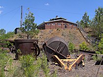 Mining machine parts and tools scattered about the Burra Burra Mine site Ducktown-basin-museum-misc-tn1.jpg