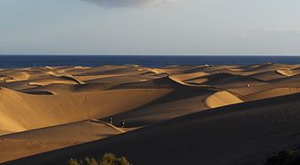 The dunes of Maspalomas in Gran Canaria is one of the tourist attractions Dunas de Maspalomas.jpg