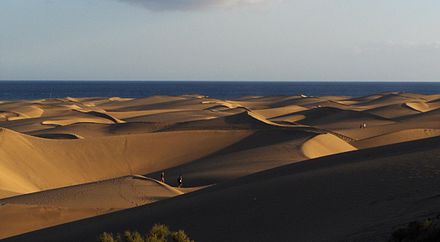 The "Dunas de Maspalomas", in southern Gran Canaria