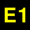 E1 black yellow.svg