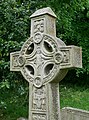 Twentieth-century gravestone inspired by early medieval designs outside the Church of St James in North Cray.