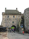 Edinburghský hrad, brána Portcullis a věž Argyle