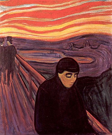 Edvard Munch: Fortvivlelse, 1894, 92 × 72,5 cm, Munchmuseet, Oslo