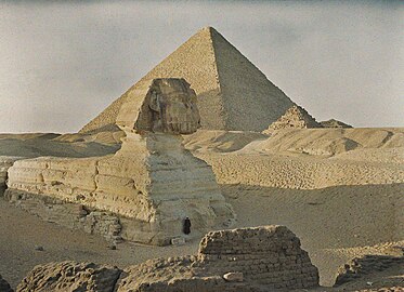 La pyramide de Gizeh et le Sphinx (1914).