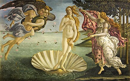 Sandro Botticelli.  Nacimiento de Venus.  1484.