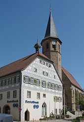 Rathaus und Martinskirche
